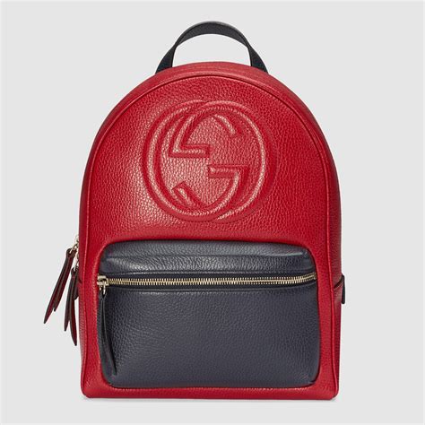 gucci soho leather chain backpack replica|Gucci bag red and blue.